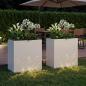 Preview: Garten-Pflanzgefäß 2 Stk. Weiß 50 x 30 x 49 cm