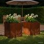 Preview: Garten-Pflanzgefäß 2 Stk. Rostoptik 50 x 50 x 49 cm