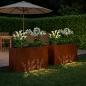 Preview: Garten-Pflanzgefäß 2 Stk. Rostoptik 100 x 30 x 49 cm