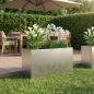 Preview: ARDEBO.de - Garten-Pflanzgefäß Silber 100 x 30 x 49 cm Verzinkter Stahl