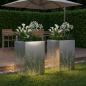 Preview: Garten-Pflanzgefäß 2 Stk. Silber 50 x 50 x 75 cm