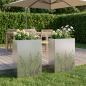 Preview: ARDEBO.de - Garten-Pflanzgefäß 2 Stk. Silber 50 x 30 x 75 cm Edelstahl