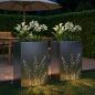 Preview: Garten-Pflanzgefäß 2 Stk. Silber 50 x 30 x 75 cm Edelstahl