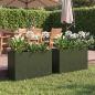 Preview: ARDEBO.de - Garten-Pflanzgefäß 2 Stk. Olivgrün 80 x 30 x 49 cm