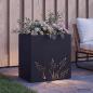 Preview: Garten-Pflanzgefäß Schwarz 50 x 30 x 49 cm Kaltgewalzter Stahl