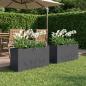 Preview: ARDEBO.de - Garten-Pflanzgefäß 2 Stk. Anthrazit 100 x 20 x 49 cm