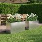 Preview: ARDEBO.de - Garten-Pflanzgefäß 2 Stk. Silber 100 x 30 x 49 cm Edelstahl