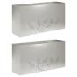 Preview: Garten-Pflanzgefäß 2 Stk. Silber 100 x 30 x 49 cm Edelstahl