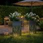 Preview: Garten-Pflanzgefäß 2 Stk. Silber 50 x 50 x 75 cm Edelstahl