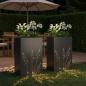 Preview: Garten-Pflanzgefäß 2 Stk. Schwarz 50 x 30 x 75 cm