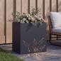 Preview: Garten-Pflanzgefäß Anthrazit 50 x 30 x 49 cm
