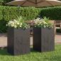 Preview: ARDEBO.de - Garten-Pflanzgefäß 2 Stk. Schwarz 50 x 50 x 75 cm