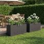 Preview: ARDEBO.de - Garten-Pflanzgefäß 2 Stk. Schwarz 100 x 30 x 49 cm