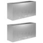 Preview: Garten-Pflanzgefäß 2 Stk. Silber 100 x 30 x 49 cm