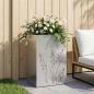 Preview: ARDEBO.de - Garten-Pflanzgefäß Silber 50 x 30 x 75 cm Verzinkter Stahl
