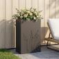 Preview: ARDEBO.de - Garten-Pflanzgefäß Schwarz 50 x 30 x 75 cm Kaltgewalzter Stahl