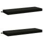 Preview: ARDEBO.de - 2-teilige Bankkissen SOEST 2 stk. 100 % Polyester Schwarz
