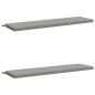 Preview: 2-teilige Bankkissen SOEST 100 % Polyester Grau 160 x 40 x 5 cm