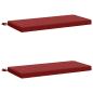 Preview: 2-teilige Bankkissen SOEST 100 % Polyester Weinrot