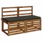 Preview: 2-teilige Bankkissen SOEST 2 stk. 100 % Polyester Anthrazit