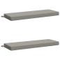 Preview: ARDEBO.de - 2-teilige Bankkissen SOEST 2 stk. 100 % Polyester Grau
