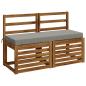 Preview: 2-teilige Bankkissen SOEST 2 stk. 100 % Polyester Grau