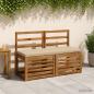 Preview: ARDEBO.de - 2-teilige Bankkissen SOEST 2 stk. 100 % Polyester Sand