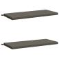 Preview: 2-teilige Bankkissen SOEST 2 stk. 100 % Polyester Grau