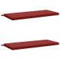 Preview: 2-teilige Bankkissen SOEST 2 stk. 100 % Polyester Weinrot