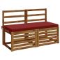 Preview: 2-teilige Bankkissen SOEST 2 stk. 100 % Polyester Weinrot
