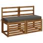 Preview: 2-teilige Bankkissen SOEST 2 stk. 100 % Polyester Grau