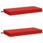 Preview: 2-teilige Bankkissen SOEST 2 stk. 100 % Polyester Rot