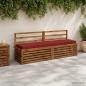 Preview: ARDEBO.de - 2-teilige Bankkissen SOEST 2 stk. 100 % Polyester Weinrot