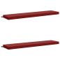 Preview: 2-teilige Bankkissen SOEST 2 stk. 100 % Polyester Weinrot
