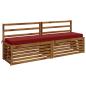 Preview: 2-teilige Bankkissen SOEST 2 stk. 100 % Polyester Weinrot