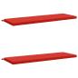 Preview: 2-teilige Bankkissen SOEST 2 stk. 100 % Polyester Rot