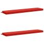 Preview: ARDEBO.de - 2-teilige Bankkissen SOEST 2 stk. 100 % Polyester Rot
