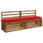 Preview: 2-teilige Bankkissen SOEST 2 stk. 100 % Polyester Rot