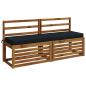 Preview: 2-teilige Bankkissen SOEST 2 stk. 100 % Polyester Dunkelblau