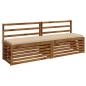 Preview: Bankkissen SOEST 2 stk. 100 % Polyester Creme 200 x 40 x 5 cm