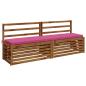Preview: 2-teilige Bankkissen SOEST 2 stk. 100 % Polyester Rosa