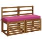 Preview: 2-teilige Bankkissen SOEST 2 stk. 100 % Polyester Rosa