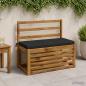 Preview: ARDEBO.de - 2-teilige Bankkissen SOEST 2 stk. 100 % Polyester Schwarz
