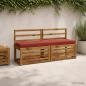 Preview: ARDEBO.de - 2-teilige Bankkissen SOEST 2 stk. 100 % Polyester Rot