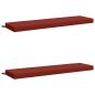 Preview: 2-teilige Bankkissen SOEST 2 stk. 100 % Polyester Rot