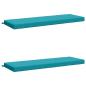 Preview: Bankkissen SOEST 2 stk. 100 % Polyester Türkis 140 x 50 x 8 cm