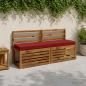 Preview: ARDEBO.de - 2-teilige Bankkissen SOEST 2 stk. 100 % Polyester Weinrot
