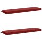 Preview: 2-teilige Bankkissen SOEST 2 stk. 100 % Polyester Weinrot