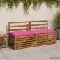 Preview: ARDEBO.de - 2-teilige Bankkissen SOEST 2 stk. 100 % Polyester Rosa
