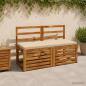 Preview: ARDEBO.de - Bankkissen SOEST 2 stk. 100 % Polyester Beige 110 x 50 x 5 cm